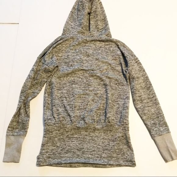 ATHLETA Batwing Robin Heather Gray Pullover Hood Sweater Sweatshirt Womens XXS - Picture 6 of 11
